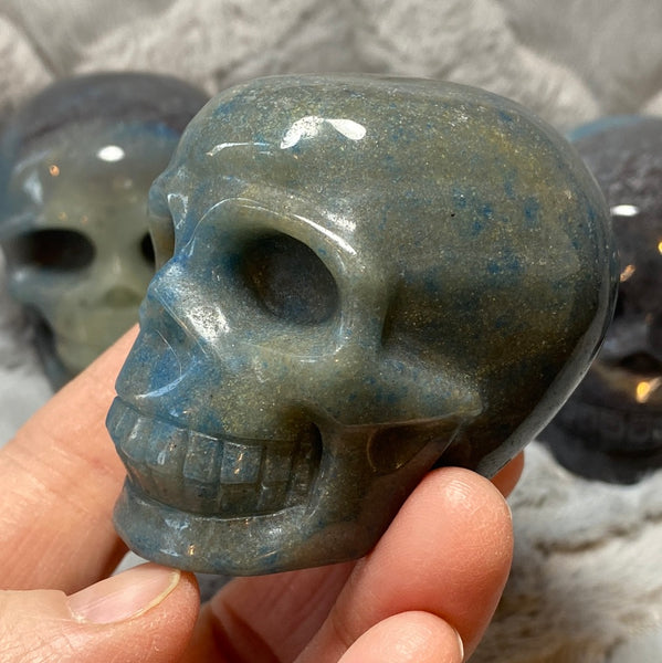 3" Hand-Carved Trolleite Skulls from Brazil