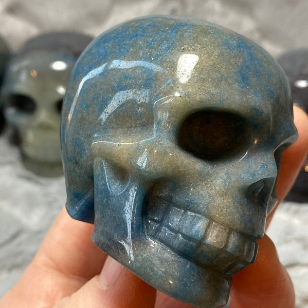 3" Hand-Carved Trolleite Skulls from Brazil