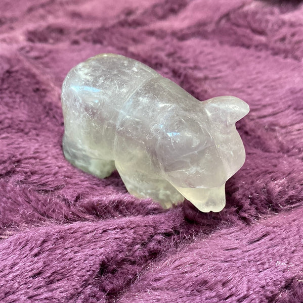 2" Bear Carving - You Select Crystal Type
