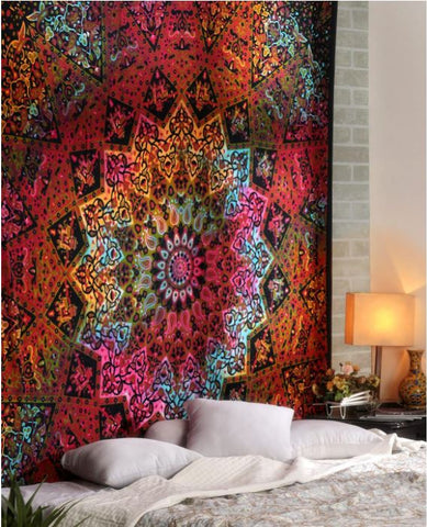 Bohemian Dream Catcher Polyester Blend Tapestry