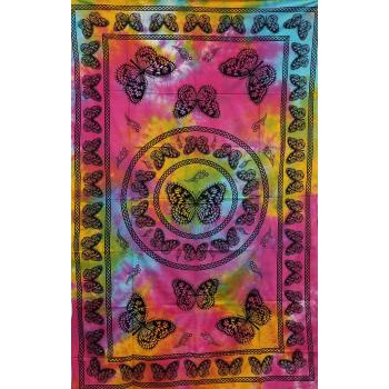 100 % Cotton Tye Dye Butterfly Circle Tapestry