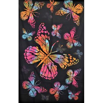 100 % Cotton Tye Dye Butterflies Tapestry