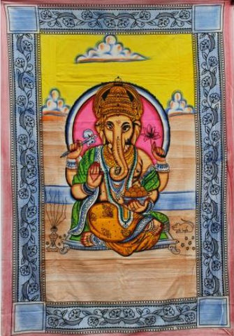 100 % Colorful Ganesh Tapestry