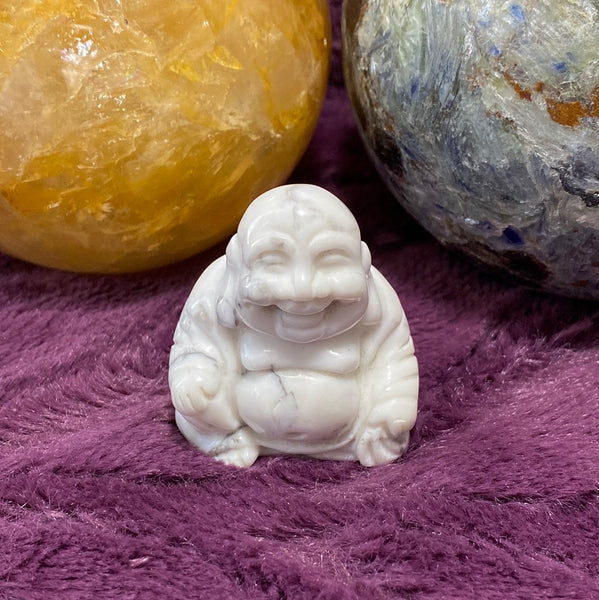 1.5" Happy Buddha Carving - You Select Crystal Type