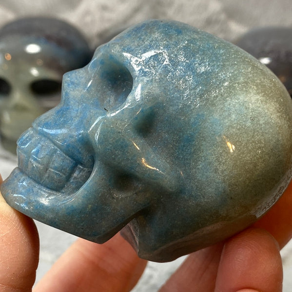 3" Hand-Carved Trolleite Skulls from Brazil
