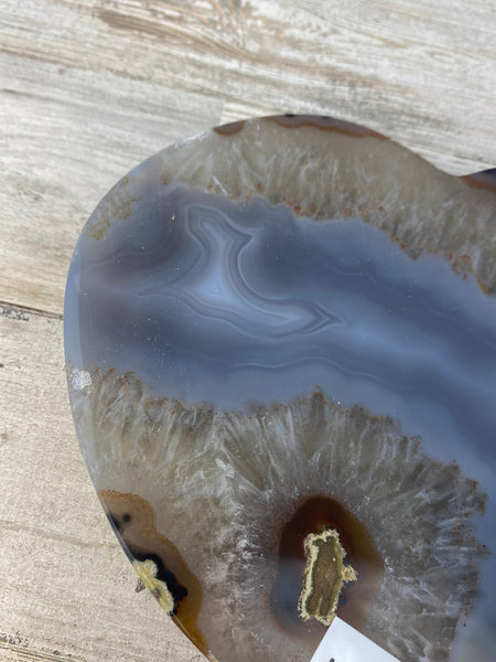 Brazilian Agate Heart Carving