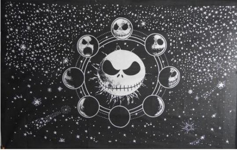 100 % Pumpkin Jack Moon Phases Tapestry