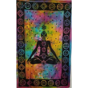 100 % Cotton Tye Dye Shiva Magenta Tapestry