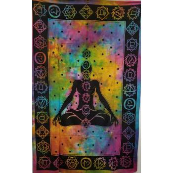 100 % Cotton Tye Dye Shiva Magenta Tapestry