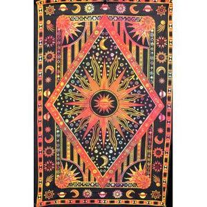 100 % Cotton Sun & Stars Tapestry