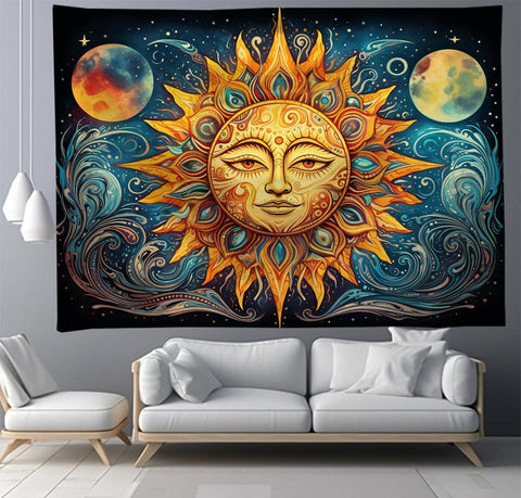 Large Sunshine Sublime Polyester Blend Tapestry