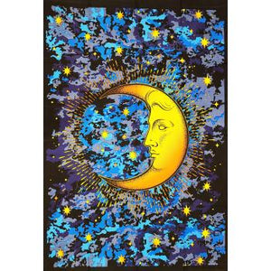 100% Cotton Starry Night Moon Tapestry